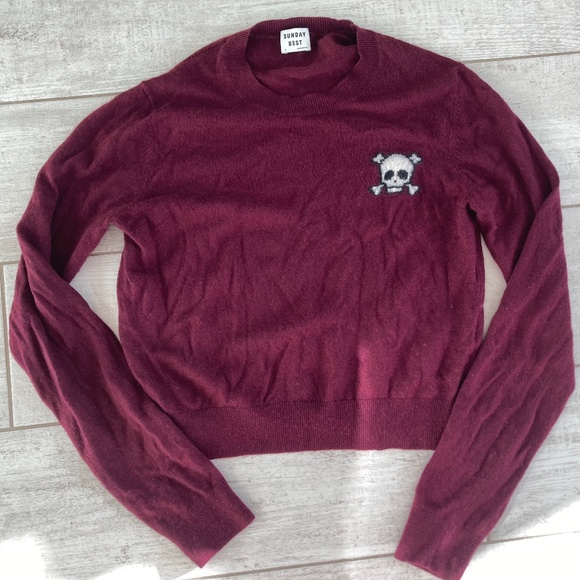 Aritzia Sunday Best Wool Cropped Sweater - Picture 1 of 3